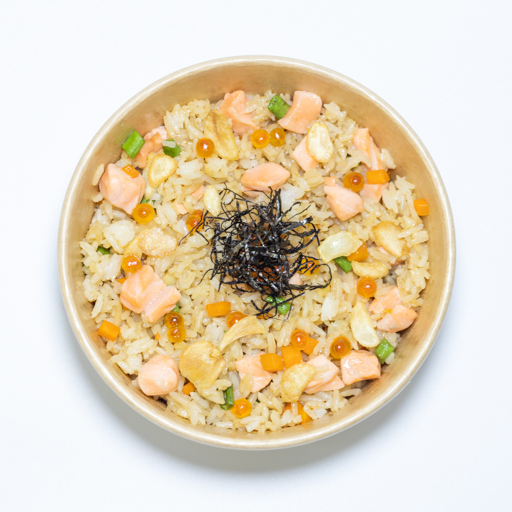 Salmon Fried Rice and Ikura 